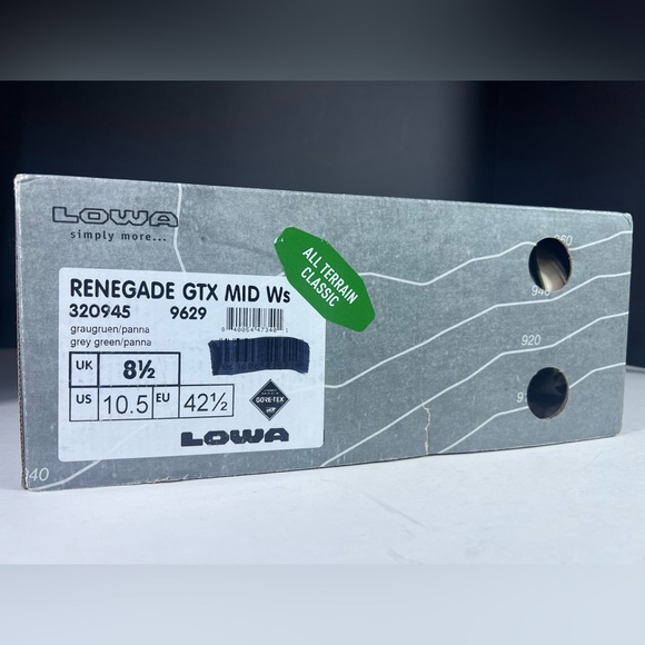 NIB LOWA Women’s Renegade GTX MID Ws Grey/Green Panna Boots - Size: 10 1/2 US - Picture 15 of 15